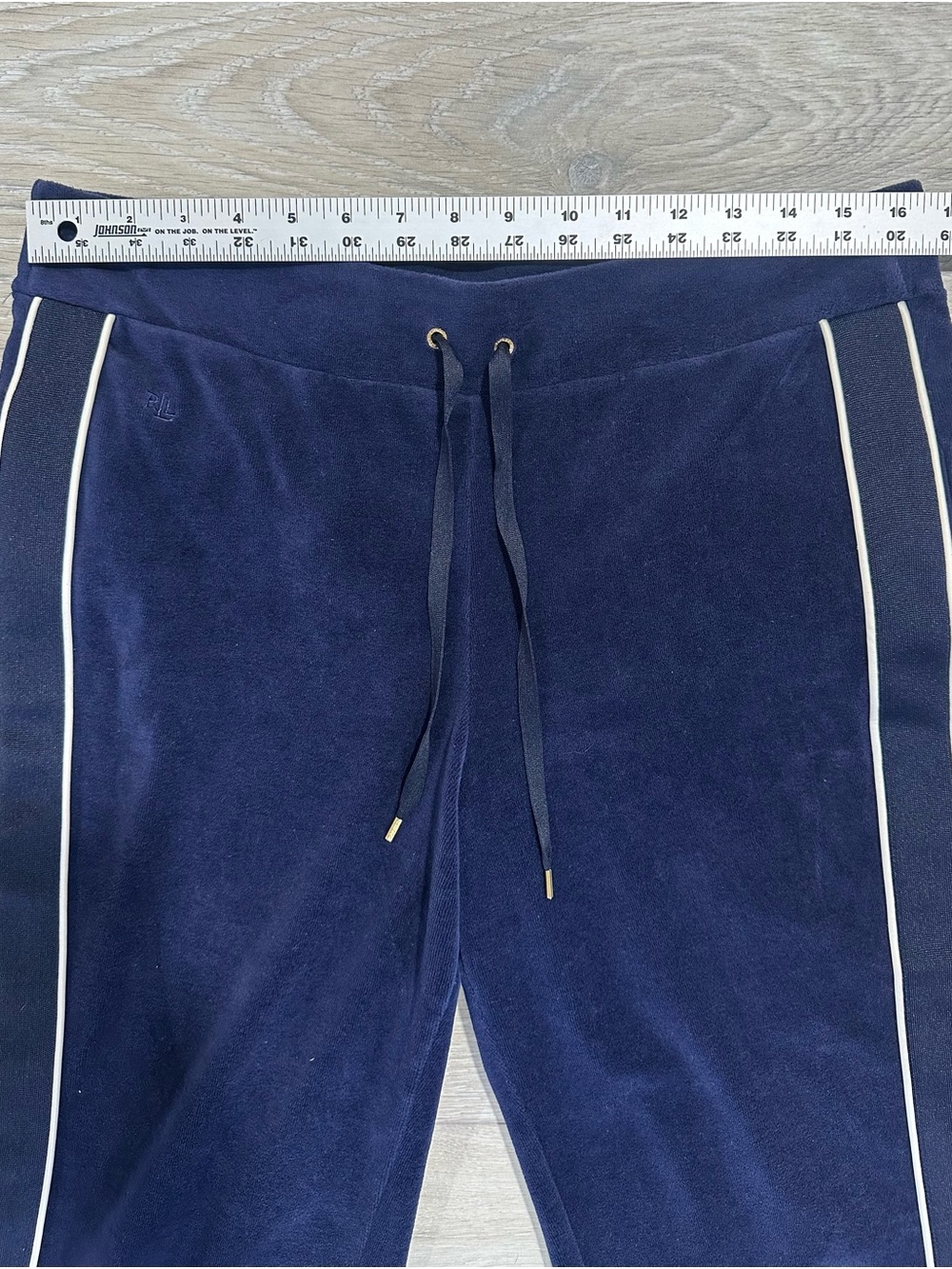 Lauren Ralph Lauren Velour Tracksuit Set Navy Blue Medium Athleisure Loungewear - Picture 11 of 13